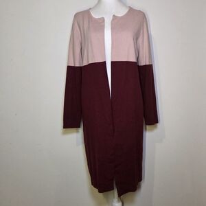 NWOT Two-Tone Open Front Cardigan